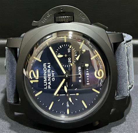 panerai luminor 8 days ceramic gmt|panerai luminor gmt review.